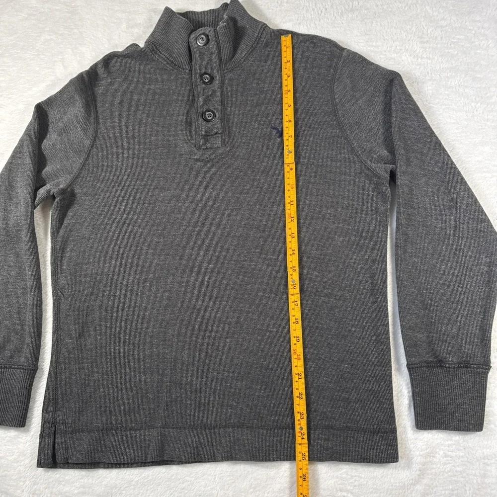 American Eagle Mens Waffle Knit Thermal Henley Shirt Size Medium Casual Outdoors
